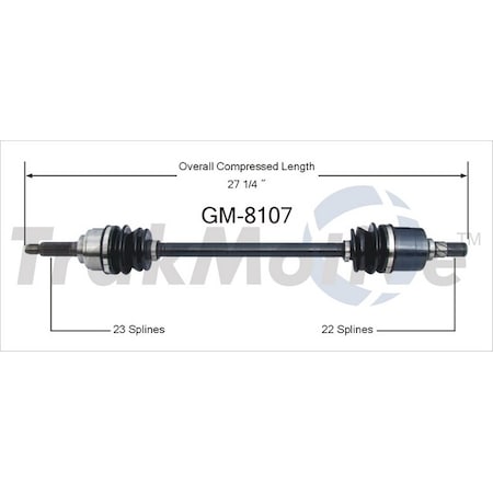 Surtrack Axle Cv Axle Shaft, Gm-8107 GM-8107